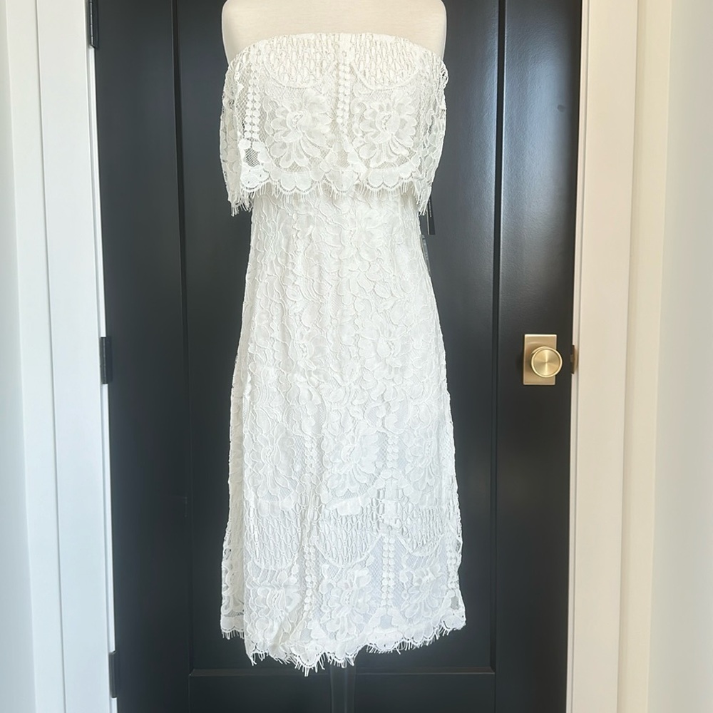 Lulus Ivory Strapless Dress